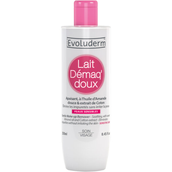 Evoluderm Lait Démaq’ Doux PEAUX SENSIBLES  250 ml