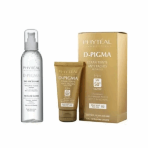 PHYTÉAL D‑PIGMA écran teinté anti‑taches SPF 50+ – Teinte 02 Beige Rosé(50 ml seul) +Eau Micellaire offerte