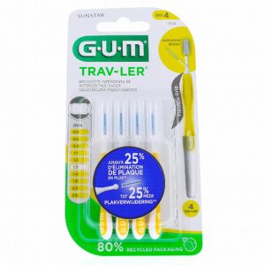 GUM Brossettes Traveler Extrafine conique, bte de 4 (REF.1514)