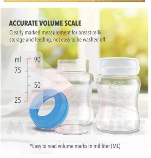 BOTTLE SET FOR BREAST MILK STORAGE 3 PIECES .120 ML