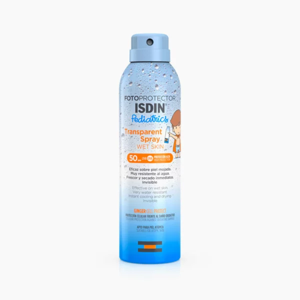 ISDIN Spray Transparent SPF50 Fotoprotector Pediatrics Wet Skin 250ml