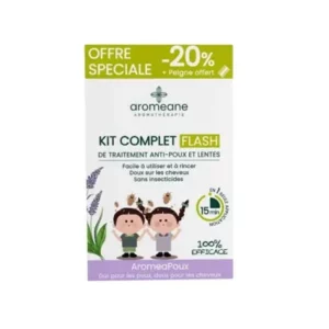 AROMEANE Kit Complet Flash Anti‑Poux (Lotion 100 mL + spray + peigne offert)