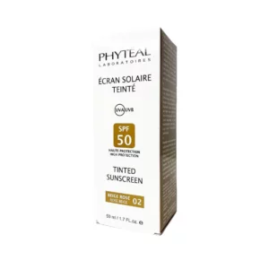 PHYTEAL écran solaire teinté SPF 50 Teinte 02 Beige Rosé Clair – 50 ml