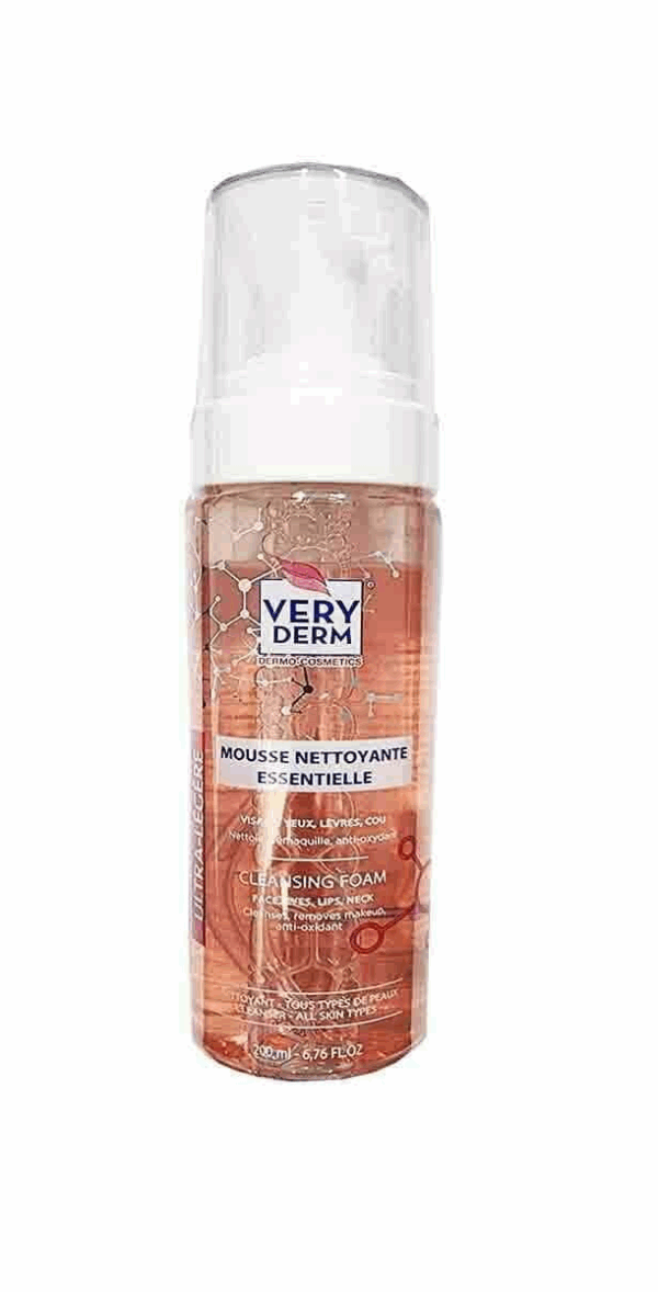 very derm mousse nettoyante ultra légère 200 ml