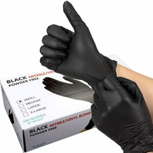 DISPOSABLE VINYL GLOVES BACK 100 GLOVES , L large  .