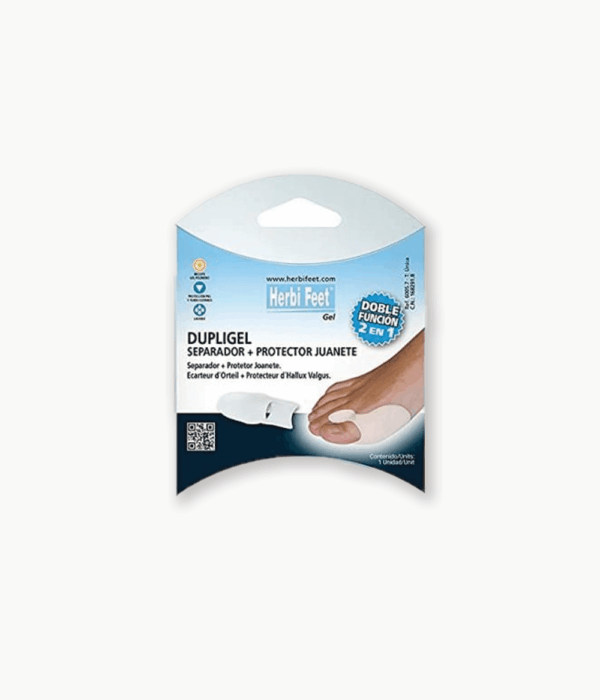 Herbi Feet Dupligel – Séparateur d’Orteils + Protecteur d’Hallux Valgus Description :