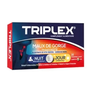 Triplex maux de gorge Jour et Nuit comprimé à sucer 16cp