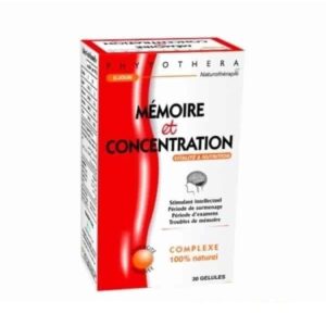 Phytothera Memoire et Concentration 30 gelules