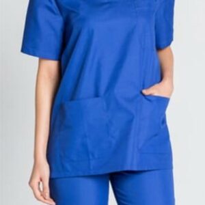 l’ensemble médical d’urgence (femme et homme — couleur bleu cazaq)